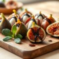 Verse vijgen en Mozzarella verpakt in proscuitto