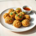 Vietnamese balletjes met krab, kip en kruiden