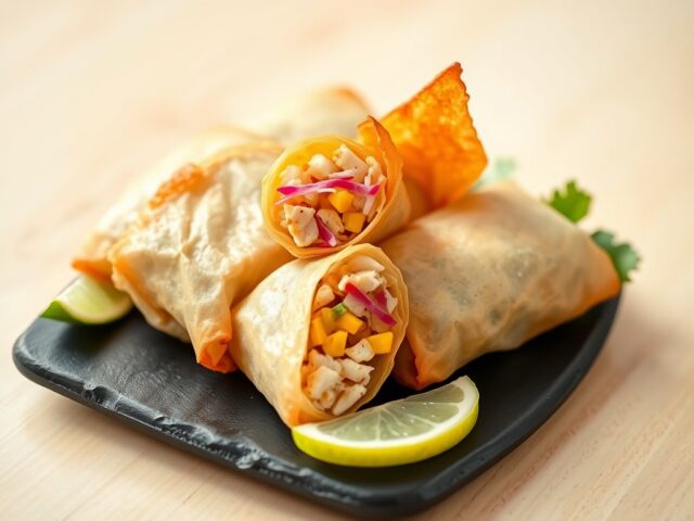 Vietnamese loempia met visvulling