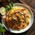 Vietnamese mie met limoen en pinda’s