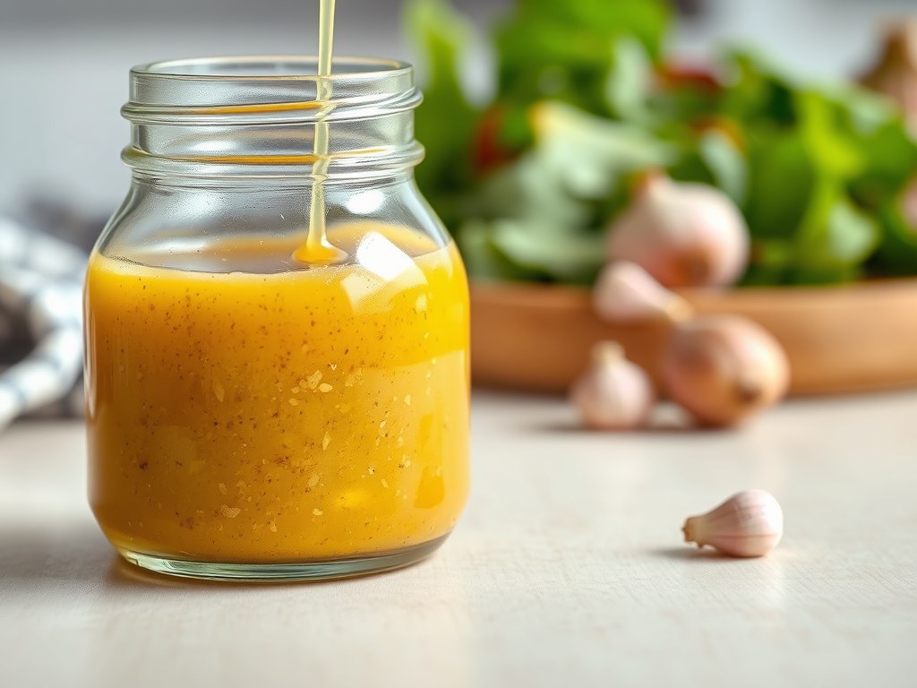Vinaigrette met Appelcider Azijn en Dijon Mosterd, AI-gegenereerde illustratie