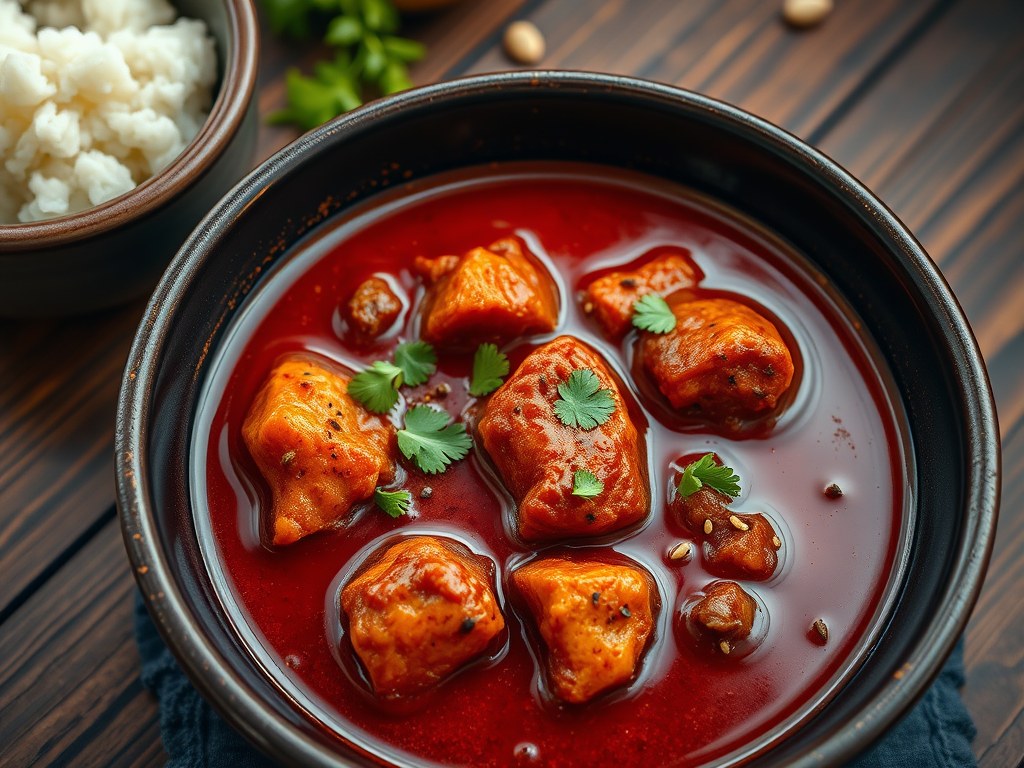 Vindaloo, AI-gegenereerde illustratie