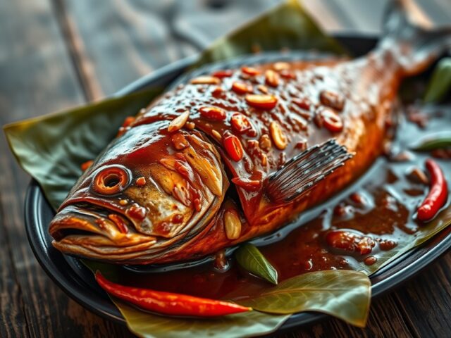 Vis Bumbu Bali Gerechten ( = Ikan Bumbu Bali)