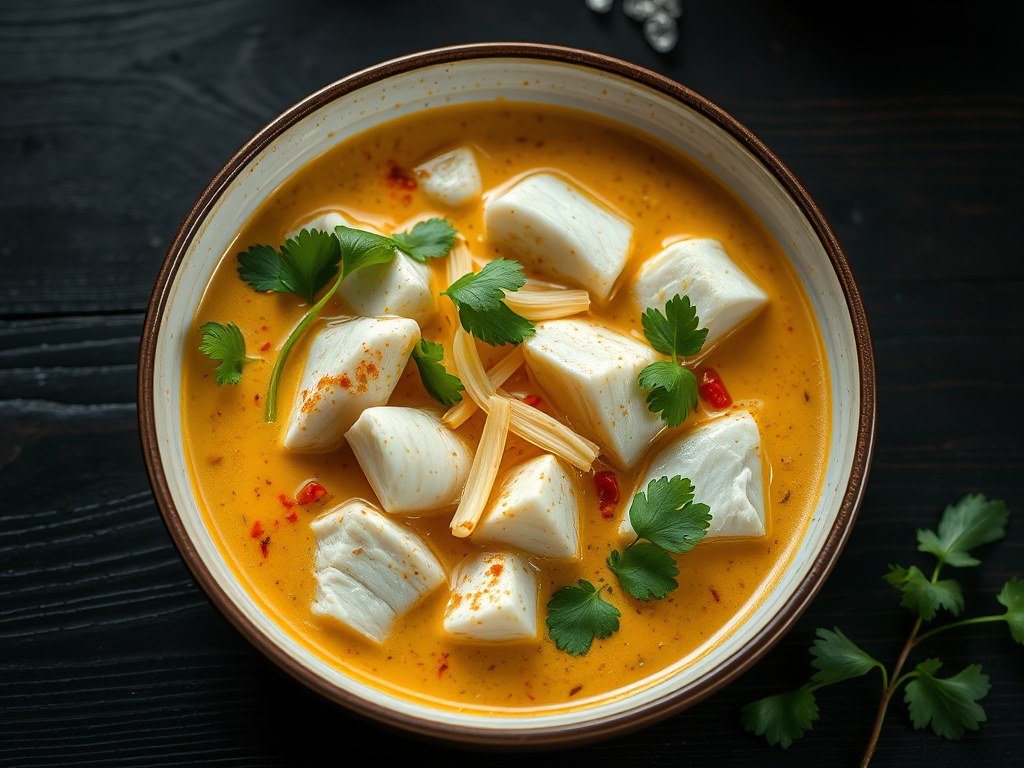 Viscurry uit Thailand, AI-gegenereerde illustratie
