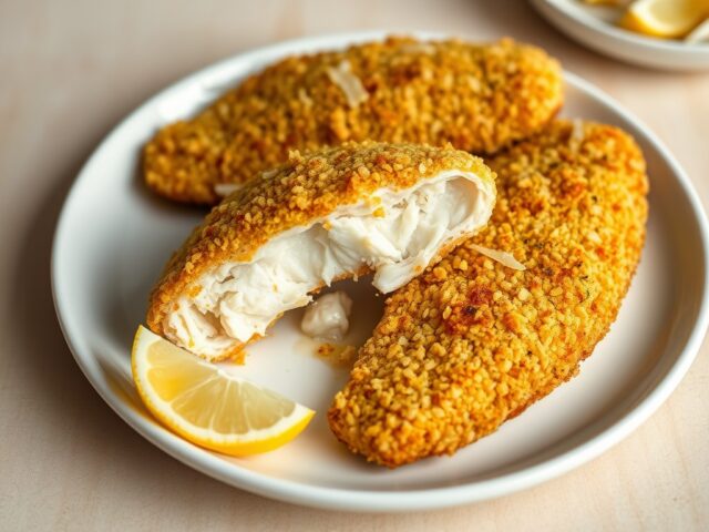 Visfilets met couscouskorst
