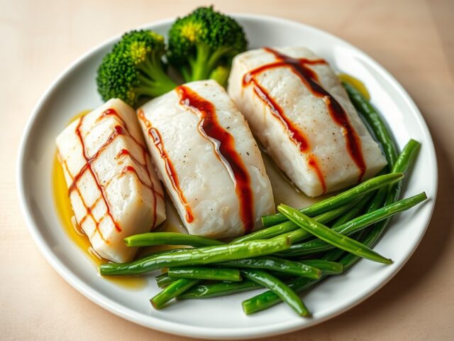 Visfliets met broccoli
