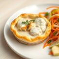 Vispasteitje met appel wortelsalade