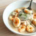 Visragout met garnalen