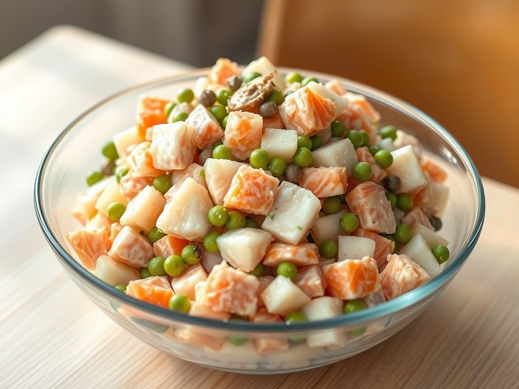 Vissalade, AI-gegenereerde illustratie