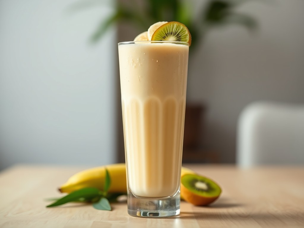 Vitamine milkshake, AI-gegenereerde illustratie