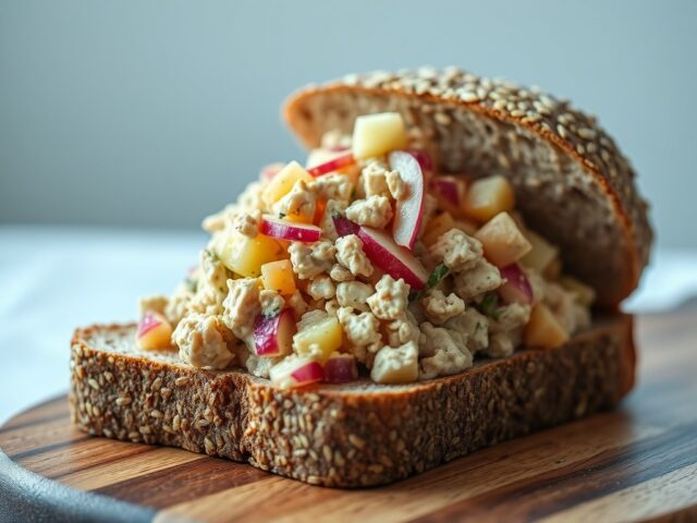 Volkoren boterham met tonijnsalade