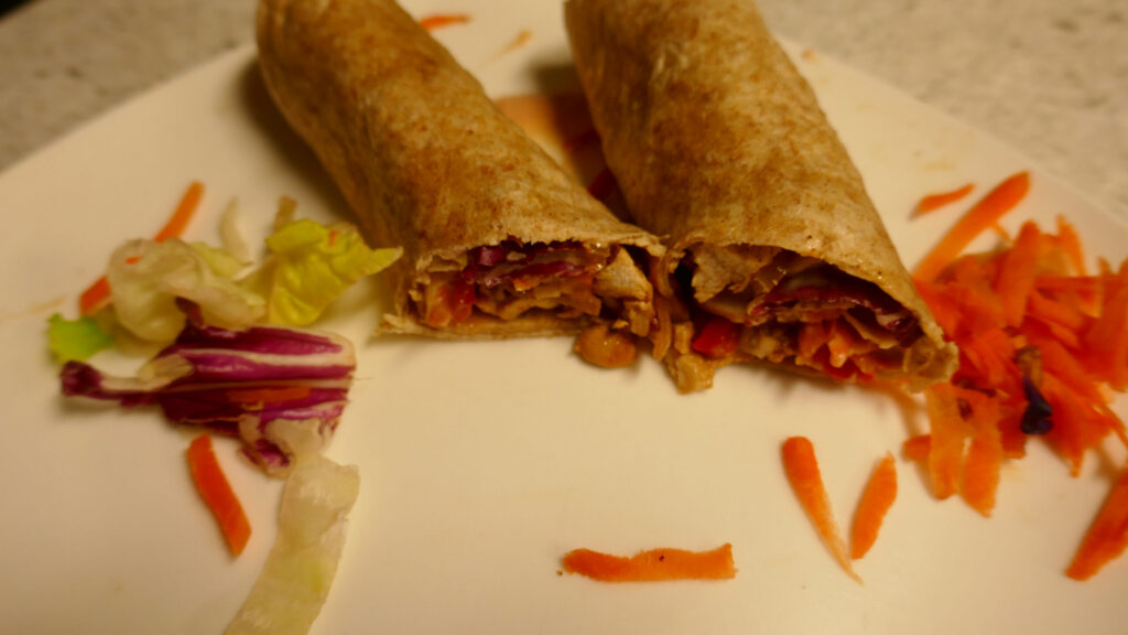 Volkorenwraps met Kip en Paprika