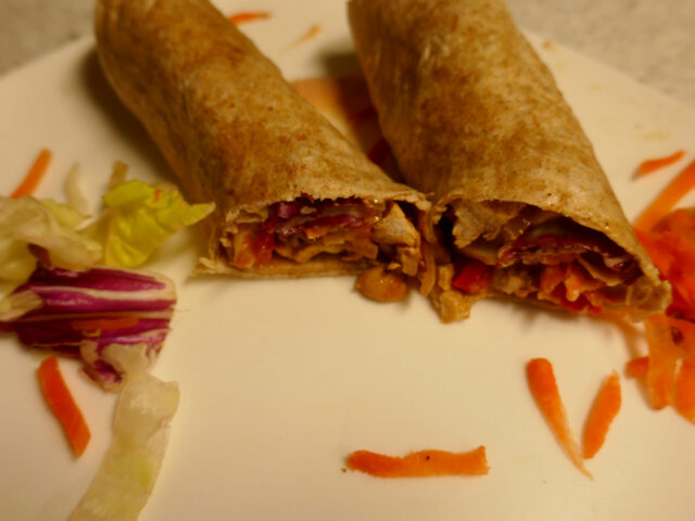 Volkorenwraps met Kip en Paprika