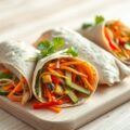 Volkorenwraps met wokgroenten