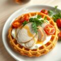 Wafel met kipfilet