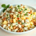 Waldorff salade met kip, walnoten en ananas