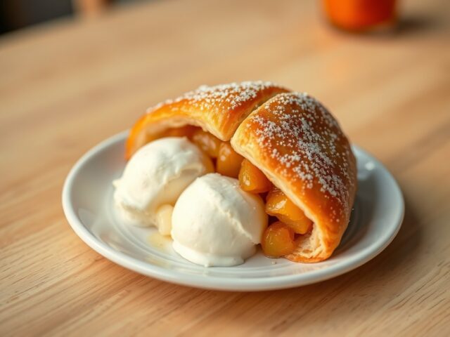 Warme appelslof met ijs