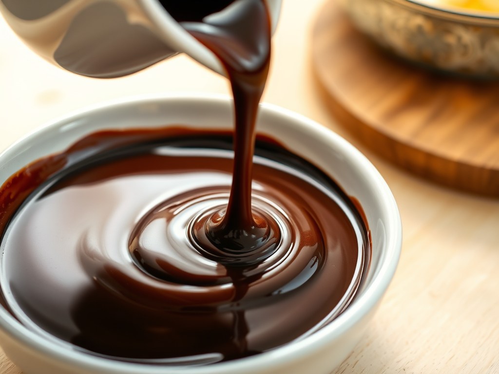 Warme chocoladesaus (super makkelijk), AI-gegenereerde illustratie