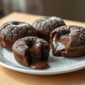 Warme gevulde chocoladecakejes