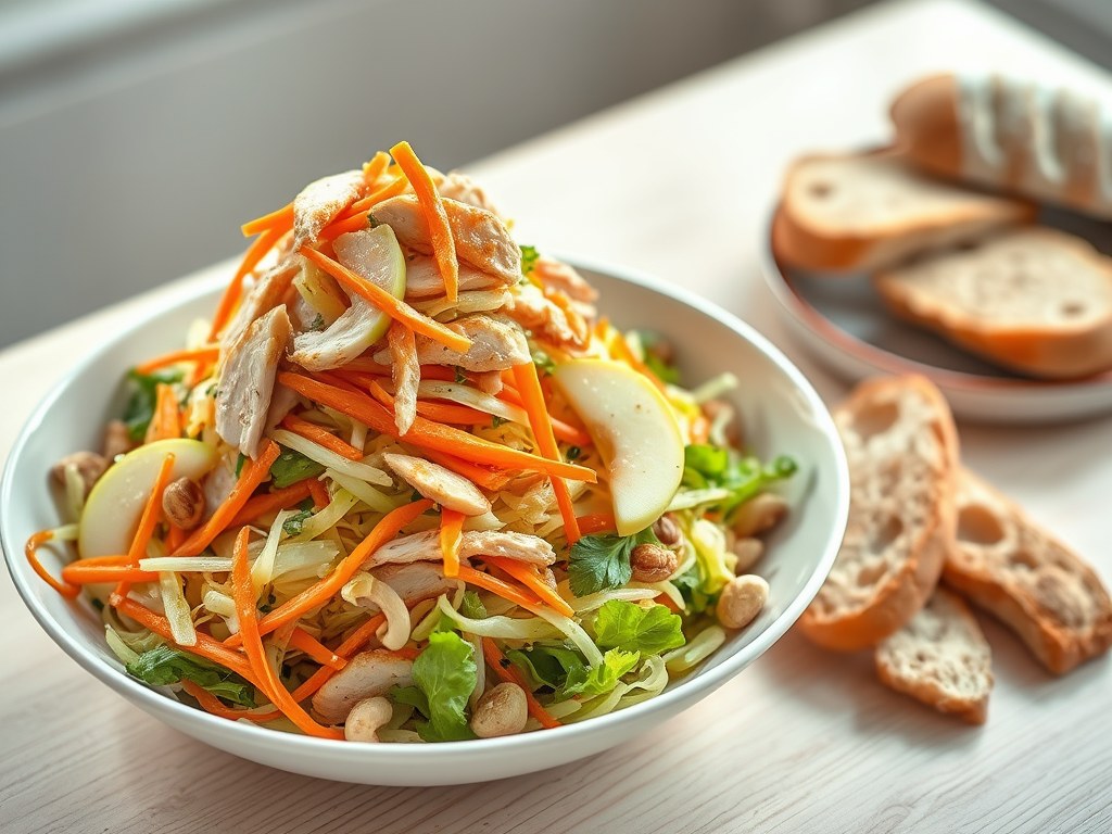Wintermaaltijdsalade, AI-gegenereerde illustratie