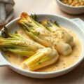 Witlof met mosterdkaas saus