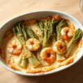 Witlofgratin met garnalen