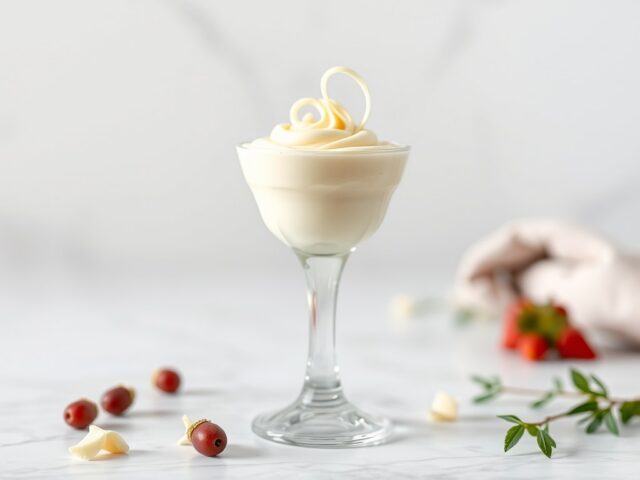 Witte chocolademousse