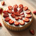 Witte chocoladevlaai met aardbeien