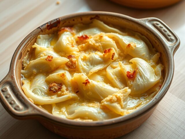 Witte kool met kaas uit de oven (Kolo ku keesji )