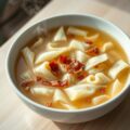 Witte koolsoep met pasta
