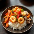 Wok met scampi’s