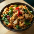 Wokschotel met kip en paksoi