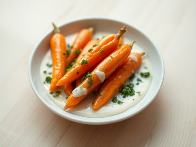 Worteltjes in crème fraîche