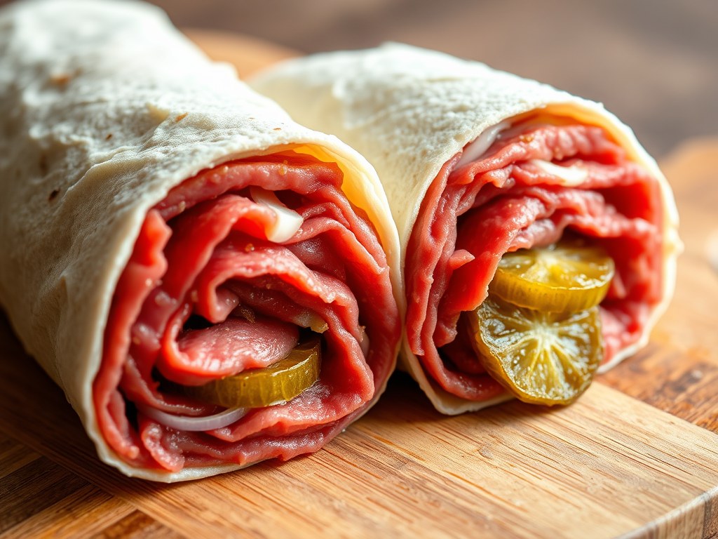 Wrap met filet americain, AI-gegenereerde illustratie