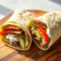 Wrap met shoarma en zure room