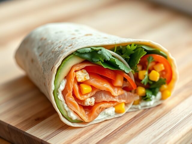 Wrap met Zalm en Avocado