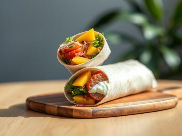 Wrap met Zuurkool en Mango