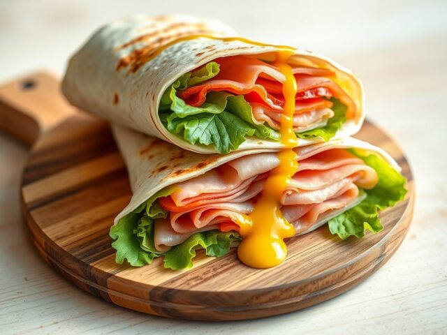 Wrap Warme Beenham met Honing-Mosterd Dressing