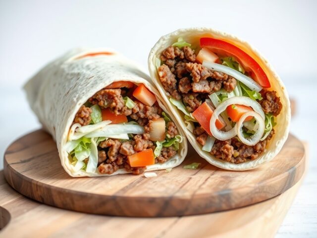 Wraps met gehakt