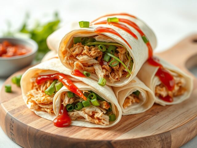 Wraps met gerookte kip