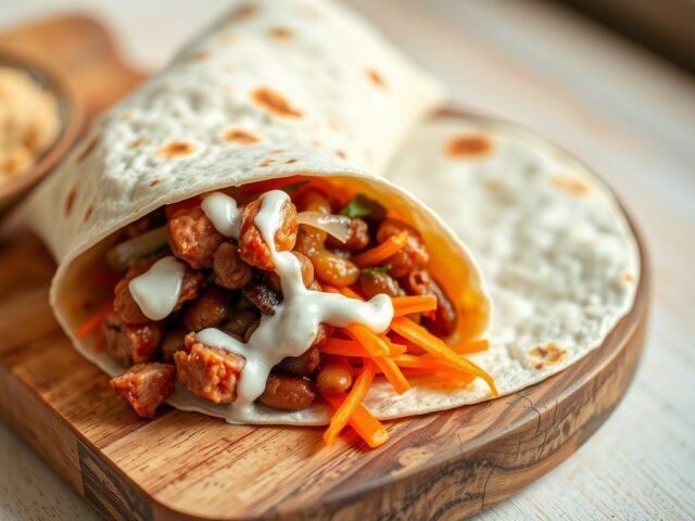 Wraps met rookworst