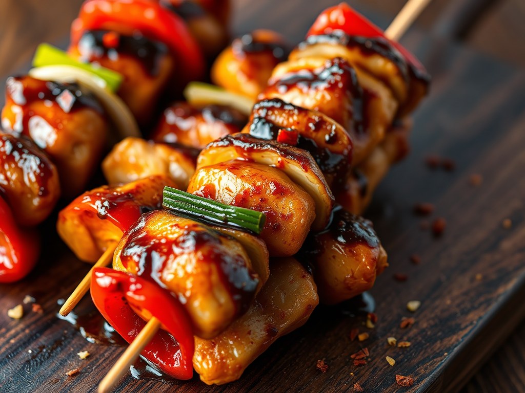 Yakitori van Kip, AI-gegenereerde illustratie