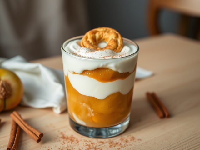 Yoghurt met beschuit en appelmoes