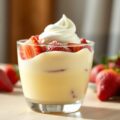 Zabaione met aardbeien