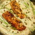 Zalige Zalm in mosterd roomsaus