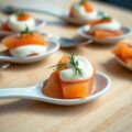 Zalm amuse op lepel