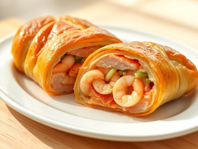 Zalm garnalen strudel