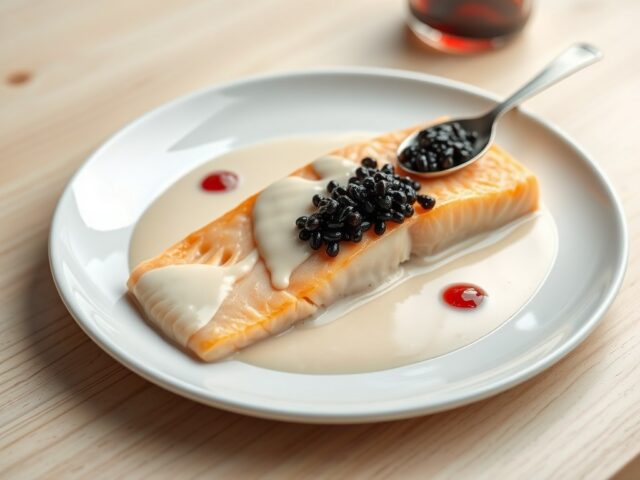 Zalm in champagne gegaard met een (zie opm)