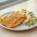 Zalm in korst met stoemp
