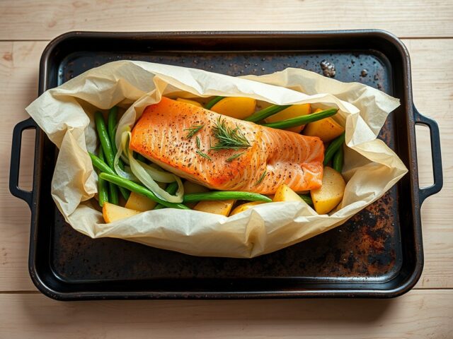 Zalm in papillotte